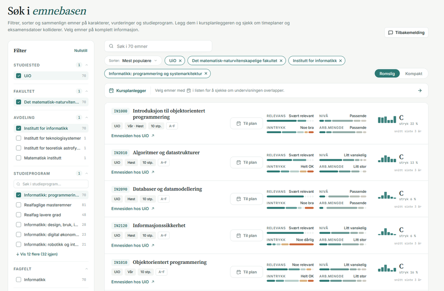 Karakterweb forhåndsvisning