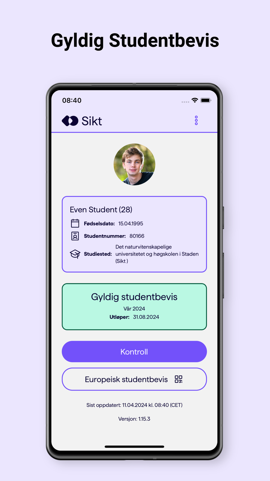 Studentbevis+ forhåndsvisning